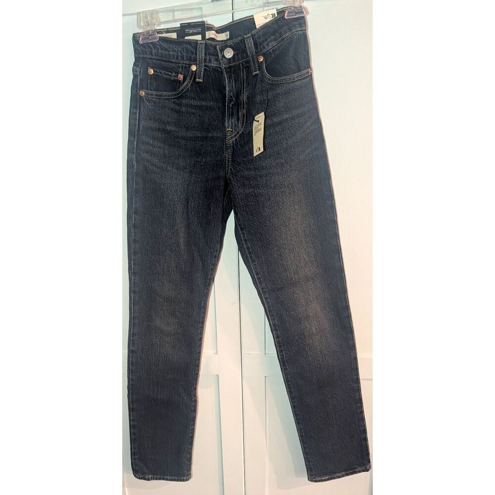 Levi's Wedgie Slim Fit Jeans Size 24x30 Dark Wash High Waist NWT Denim Stretch